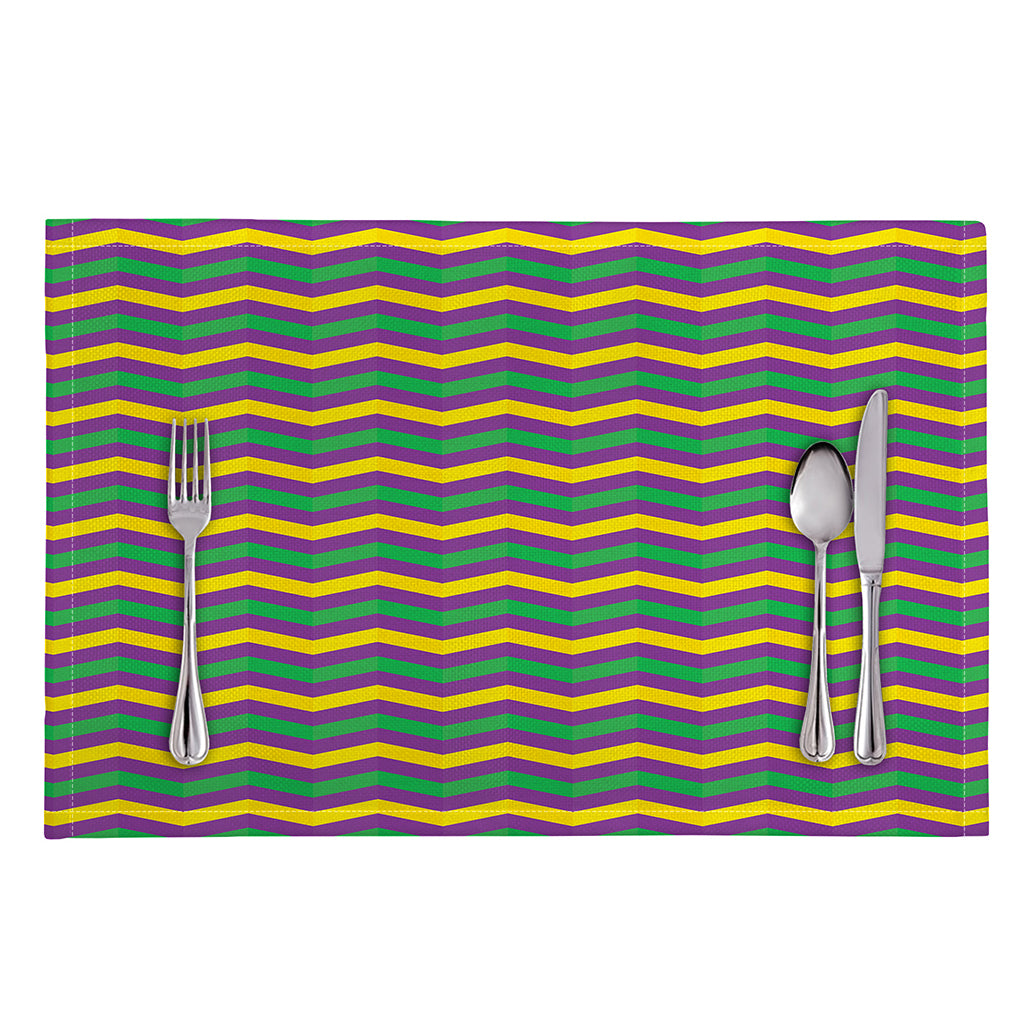 Mardi Gras Fat Tuesday Chevron Print Placemat