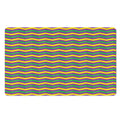 Mardi Gras Fat Tuesday Chevron Print Polyester Doormat
