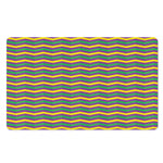 Mardi Gras Fat Tuesday Chevron Print Polyester Doormat