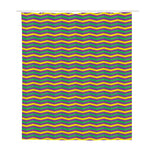 Mardi Gras Fat Tuesday Chevron Print Polyester Shower Curtain
