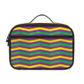 Mardi Gras Fat Tuesday Chevron Print Portable Lunch Bag