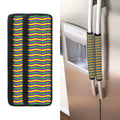 Mardi Gras Fat Tuesday Chevron Print Refrigerator Handle Covers