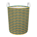 Mardi Gras Fat Tuesday Chevron Print Round Laundry Basket