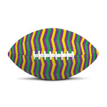Mardi Gras Fat Tuesday Chevron Print Rugby Ball