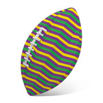 Mardi Gras Fat Tuesday Chevron Print Rugby Ball
