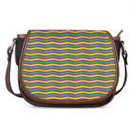 Mardi Gras Fat Tuesday Chevron Print Saddle Bag