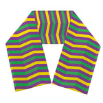 Mardi Gras Fat Tuesday Chevron Print Scarf
