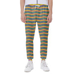 Mardi Gras Fat Tuesday Chevron Print Scuba Joggers