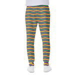 Mardi Gras Fat Tuesday Chevron Print Scuba Joggers