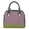 Mardi Gras Fat Tuesday Chevron Print Shoulder Handbag