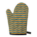 Mardi Gras Fat Tuesday Chevron Print Single Oven Mitt