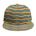 Mardi Gras Fat Tuesday Chevron Print Snapback Cap