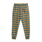 Mardi Gras Fat Tuesday Chevron Print Sweatpants