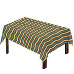 Mardi Gras Fat Tuesday Chevron Print Tablecloth