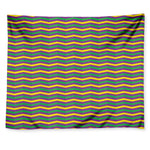 Mardi Gras Fat Tuesday Chevron Print Tapestry