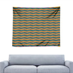 Mardi Gras Fat Tuesday Chevron Print Tapestry