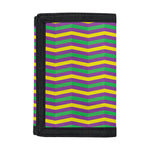 Mardi Gras Fat Tuesday Chevron Print Trifold Wallet