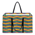 Mardi Gras Fat Tuesday Chevron Print Utility Tote Bag