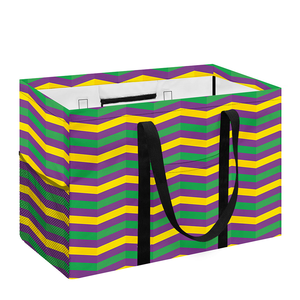 Mardi Gras Fat Tuesday Chevron Print Utility Tote Bag