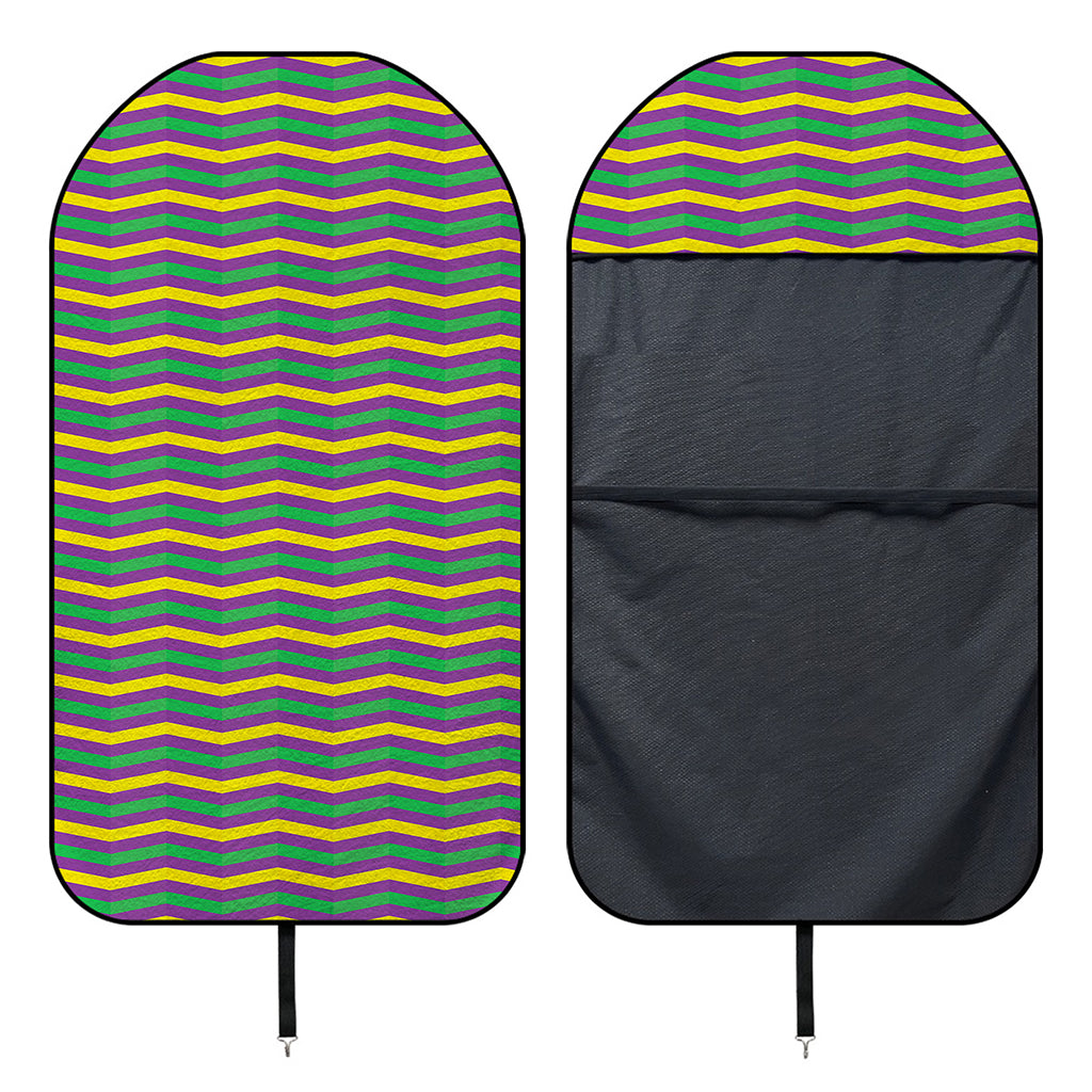 Mardi Gras Fat Tuesday Chevron Print Waterproof Car Seat Cover