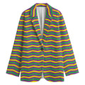 Mardi Gras Fat Tuesday Chevron Print Women's Blazer