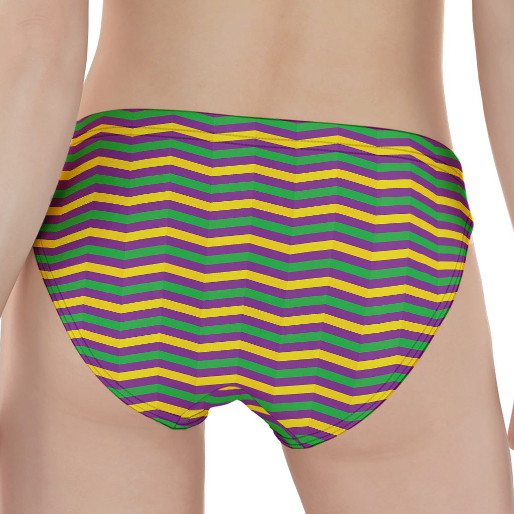 Mardi Gras Fat Tuesday Chevron Print Women's Panties