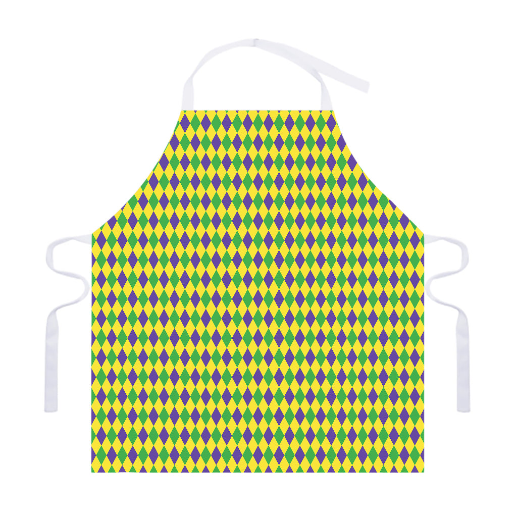Mardi Gras Fat Tuesday Pattern Print Adjustable Apron