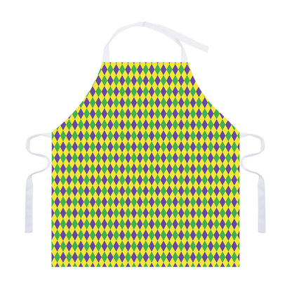 Mardi Gras Fat Tuesday Pattern Print Adjustable Apron