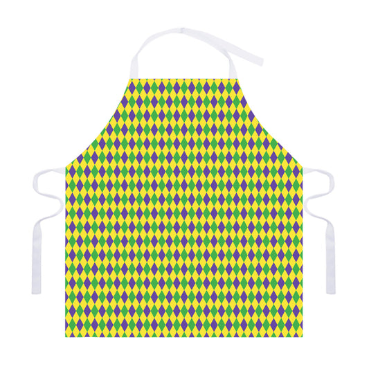 Mardi Gras Fat Tuesday Pattern Print Adjustable Apron
