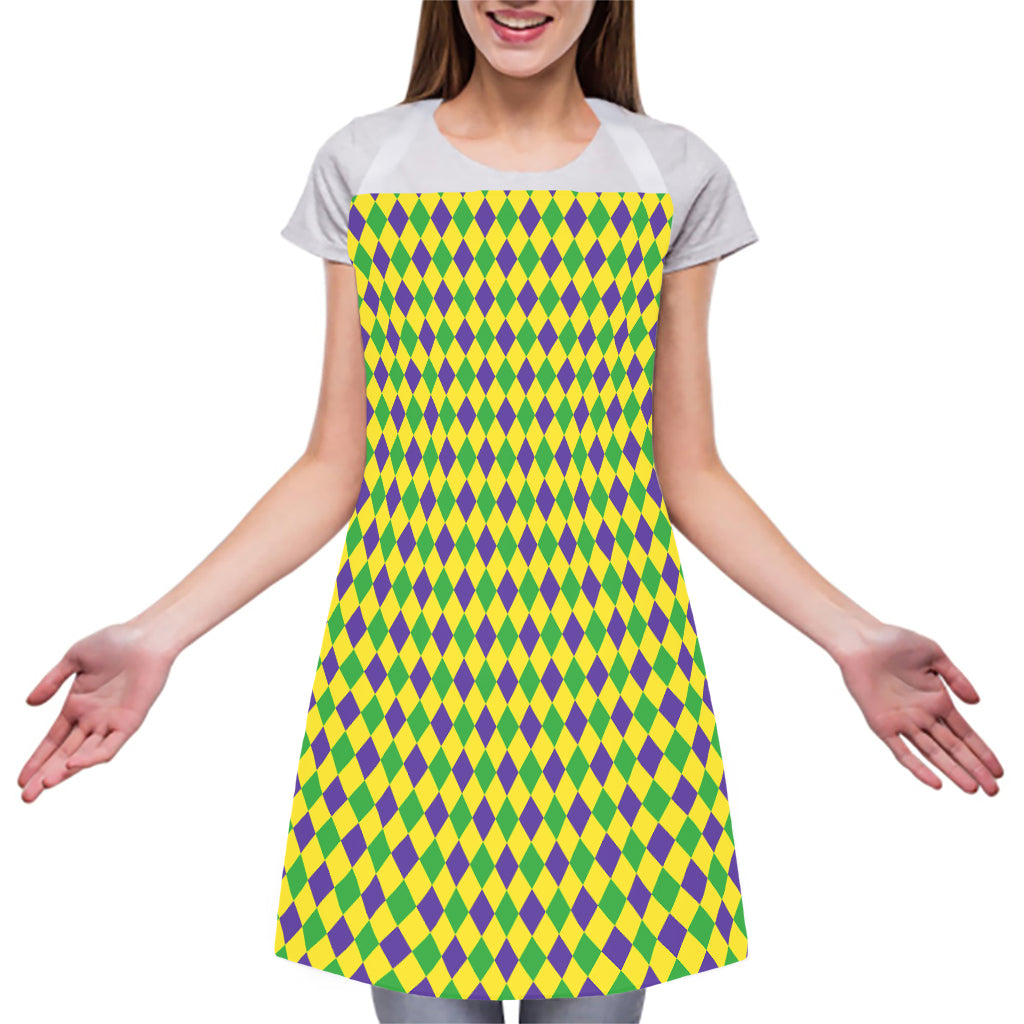 Mardi Gras Fat Tuesday Pattern Print Adjustable Apron