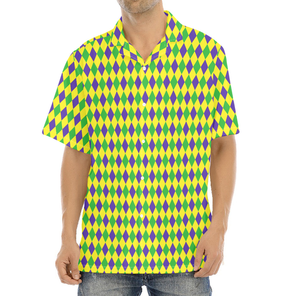Mardi Gras Fat Tuesday Pattern Print Aloha Shirt