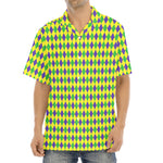 Mardi Gras Fat Tuesday Pattern Print Aloha Shirt