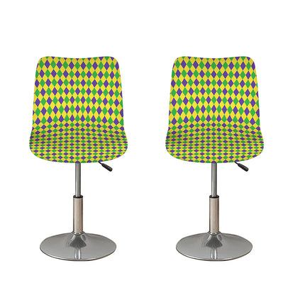 Mardi Gras Fat Tuesday Pattern Print Bar Stool Covers