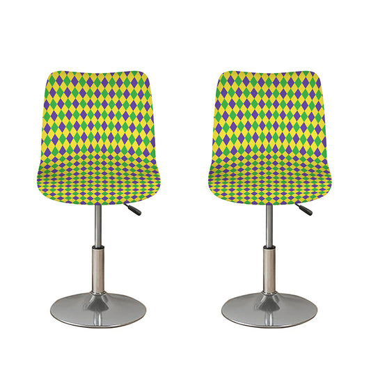 Mardi Gras Fat Tuesday Pattern Print Bar Stool Covers