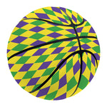 Mardi Gras Fat Tuesday Pattern Print Basketball