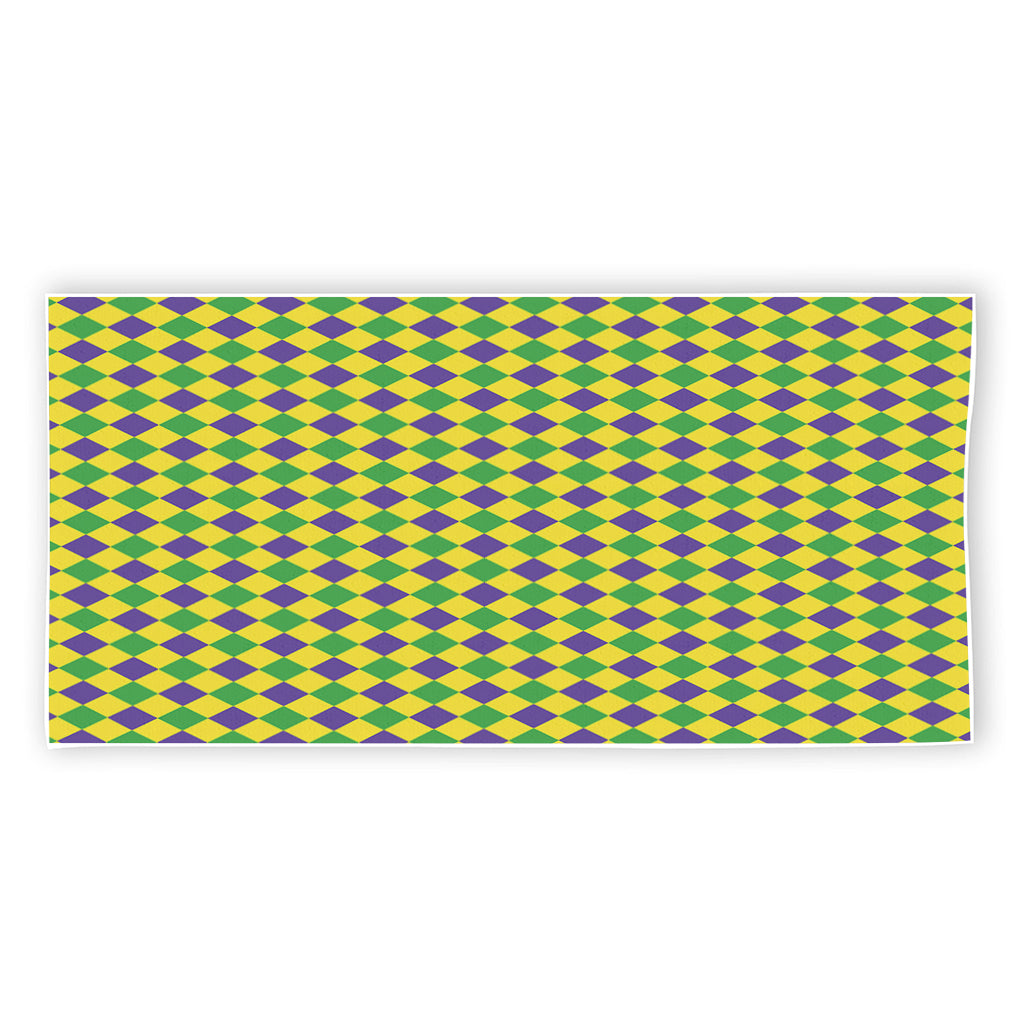Mardi Gras Fat Tuesday Pattern Print Beach Towel