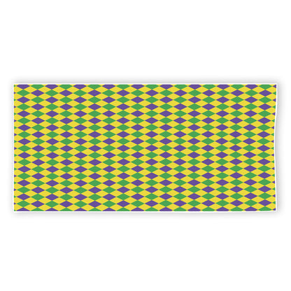 Mardi Gras Fat Tuesday Pattern Print Beach Towel