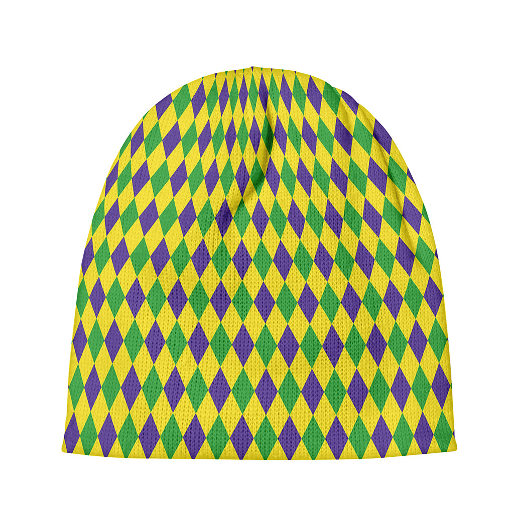 Mardi Gras Fat Tuesday Pattern Print Beanie