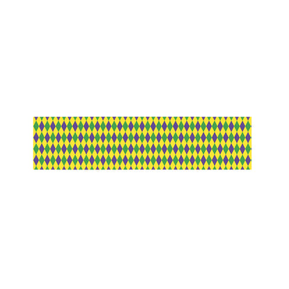 Mardi Gras Fat Tuesday Pattern Print Bed Runner