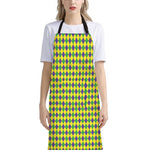 Mardi Gras Fat Tuesday Pattern Print Bib Apron With Pocket