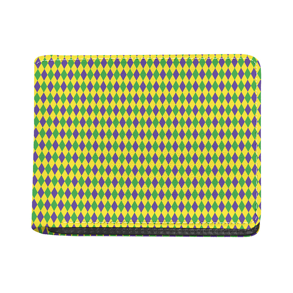 Mardi Gras Fat Tuesday Pattern Print Bifold Wallet