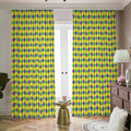 Mardi Gras Fat Tuesday Pattern Print Dimout Pencil Pleat Curtains
