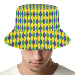 Mardi Gras Fat Tuesday Pattern Print Bucket Hat