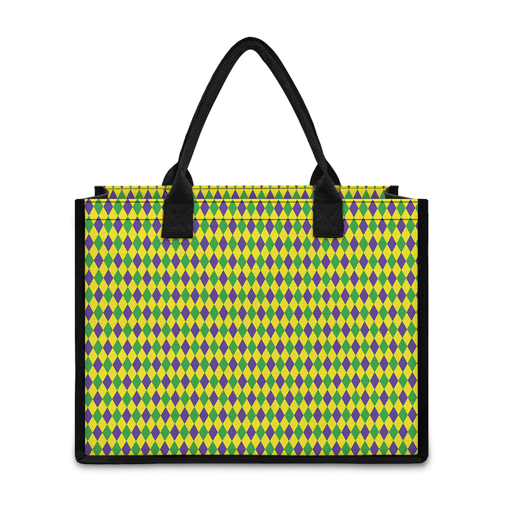 Mardi Gras Fat Tuesday Pattern Print Canvas Tote Bag