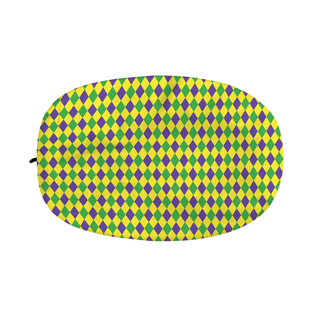 Mardi Gras Fat Tuesday Pattern Print Car Side Mirror Covers