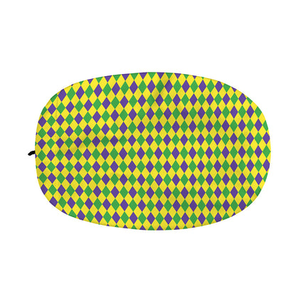Mardi Gras Fat Tuesday Pattern Print Car Side Mirror Covers