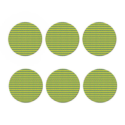 Mardi Gras Fat Tuesday Pattern Print Coaster Set