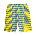 Mardi Gras Fat Tuesday Pattern Print Cotton Shorts
