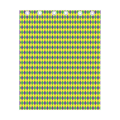 Mardi Gras Fat Tuesday Pattern Print Curtain