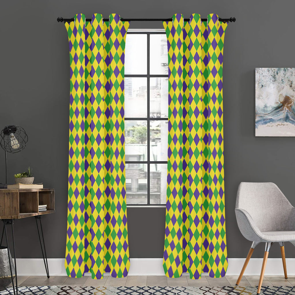 Mardi Gras Fat Tuesday Pattern Print Curtain